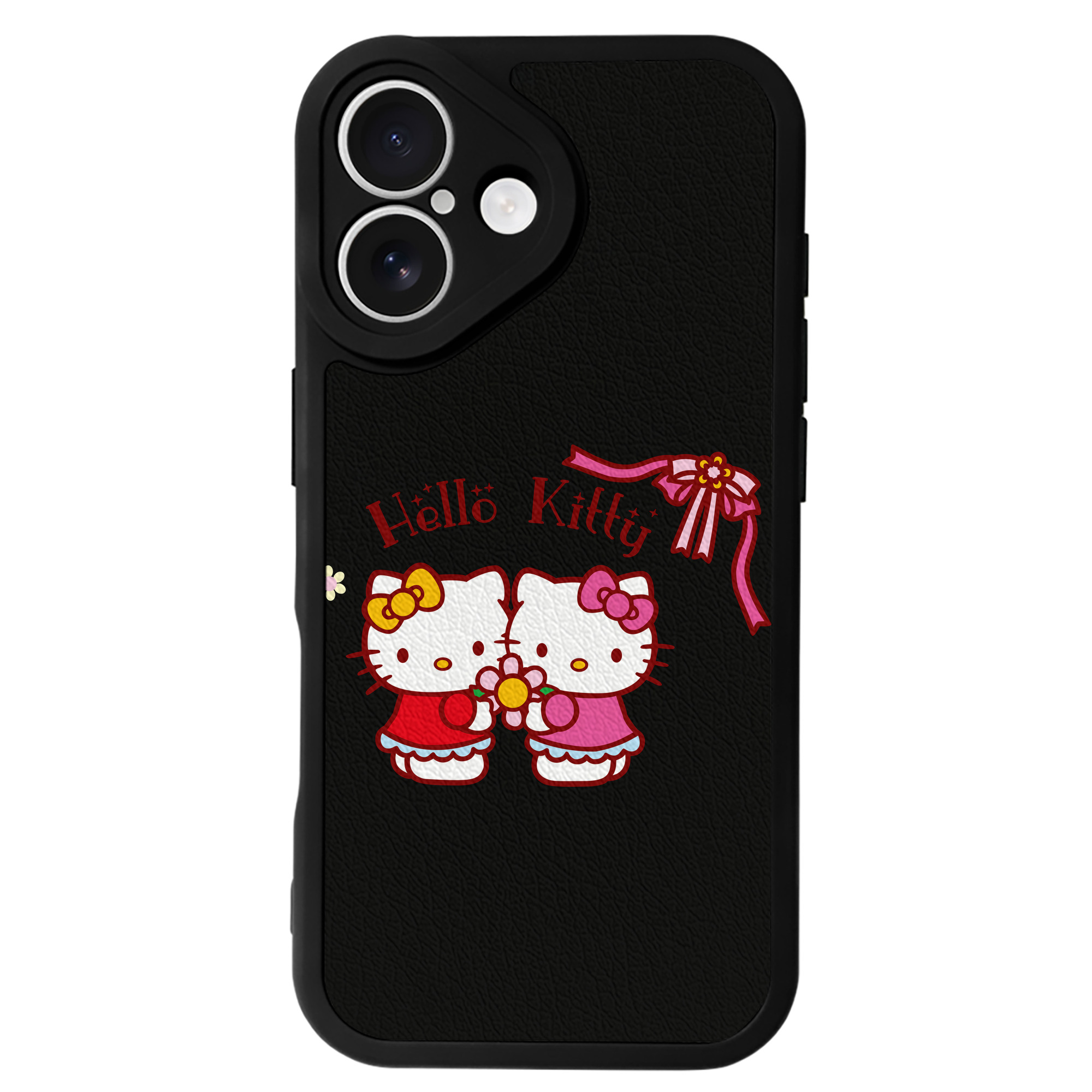（画像用） Hello Kitty ハローキティ 【iPhone 16シリーズ対応】シリコンスマホケース（レザー調） 材質：シリコン
